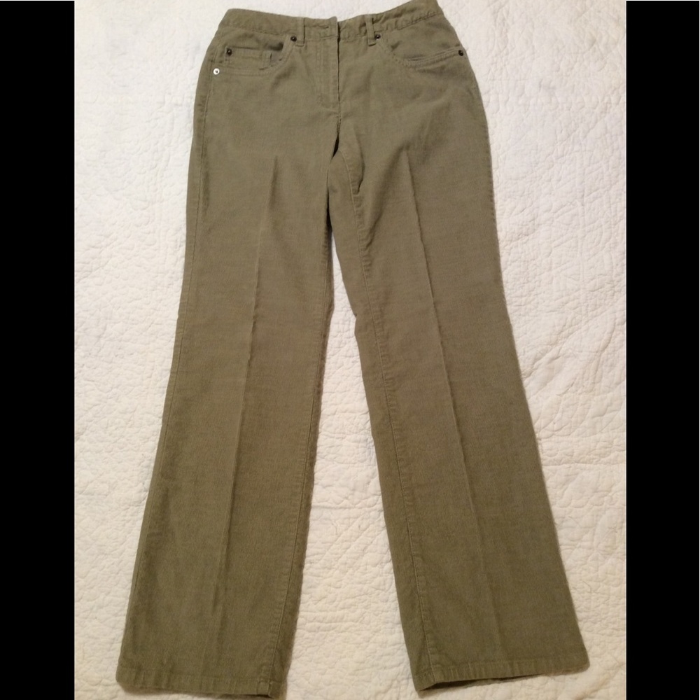 Talbots 2 Petite Corduroy Straight Leg Pants